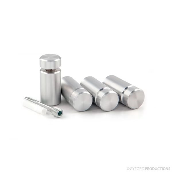 Round Standoffs, Aluminum Clear Anodized, Gyford Décor, Mfr#: SOK-75-125